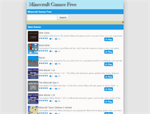 Tablet Screenshot of minecraftgamesfree.org