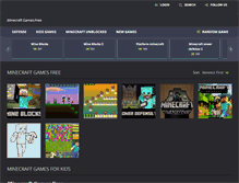 Tablet Screenshot of minecraftgamesfree.net